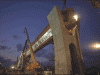 Lifting D6 Launching Girder in Columns with tow 400to Mobile Crane klick to enlarge