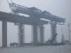 Erecting Segments for Endspan 'Deal' Launching Gantry 'Shenzhen Western Corridor' Hong Kong klick to enlarge
